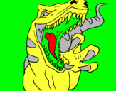 Dibuix Velociraptor II pintat per ibai ballaz i rius