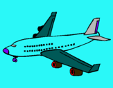 Dibuix Avió de passatgers  pintat per ROC