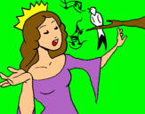 Dibuix Princesa cantant pintat per ALZIINA