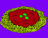Dibuix Espaguetis amb formatge pintat per ROC