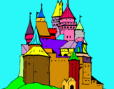 Dibuix Castell medieval pintat per IVETTE
