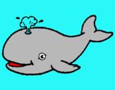 Dibuix Balena expulsant aigua pintat per  sony  chandnani