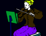 Dibuix Dama violinista pintat per ´sharon