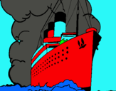Dibuix Vaixell de vapor pintat per xavi  farre