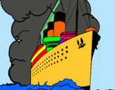 Dibuix Vaixell de vapor pintat per Raul Chandnani