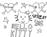 Dibuix Hello Kitty pintat per cartolio