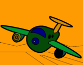Dibuix Avió aterrant  pintat per  PERE