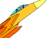 Dibuix Avió de caça pintat per alex