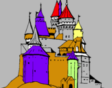 Dibuix Castell medieval pintat per aniol