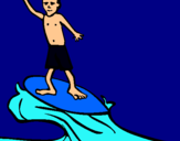 Dibuix Surfista pintat per ALEX