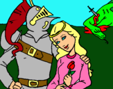 Dibuix Sant Jordi y la princesa pintat per itzi