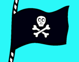 Dibuix Bandera pirata pintat per drci.