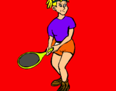 Dibuix Noia tennista pintat per kevin