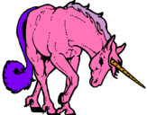 Dibuix Unicorn brau  pintat per erica