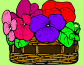 Dibuix Cistell de flors 12 pintat per laylao