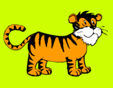 Dibuix Tigre pintat per augiroll