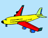 Dibuix Avió de passatgers  pintat per Nil Escolà