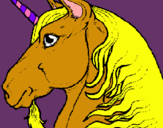 Dibuix Cap d'unicorn pintat per susana mi sueño 