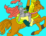 Dibuix Cavaller a cavall pintat per   arnau