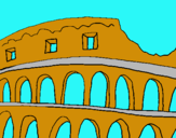 Dibuix Coliseu pintat per culiseu Roma