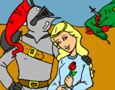 Dibuix Sant Jordi y la princesa pintat per efewfrwerrrrrrrdfd