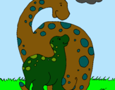 Dibuix Dinosaures pintat per GINA AVA