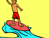 Dibuix Surfista pintat per eric