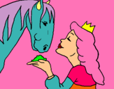 Dibuix Princesa i cavall pintat per BRUNA