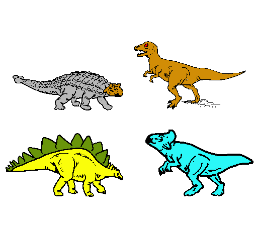 Dibuix Dinosauris de terra pintat per p.palà