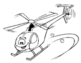 Dibuix Helicòpter pintat per cargol bruno