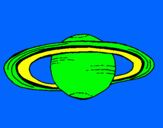 Dibuix Saturn pintat per jose i miguel