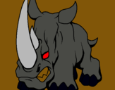 Dibuix Rinoceront II pintat per GUILLEM
