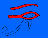 Dibuix Ull Horus pintat per martí
