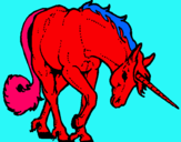 Dibuix Unicorn brau  pintat per iaia