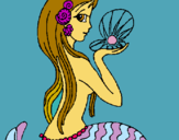 Dibuix Sirena i perla pintat per PIOLYNITUS