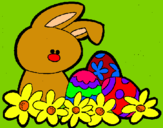 Dibuix Conillet de Pasqua pintat per Laia