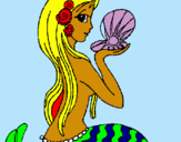 Dibuix Sirena i perla pintat per fatumata   jabbie