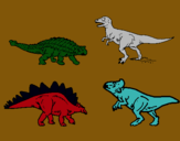 Dibuix Dinosauris de terra pintat per GUILLEM