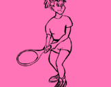 Dibuix Noia tennista pintat per pija me encanta el rosa 