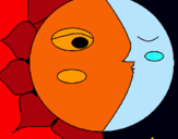 Dibuix Sol i lluna 3 pintat per Laia  Estradera  Mateu