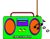 Dibuix Radio cassette 2 pintat per ROC