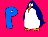 Dibuix Pingüi pintat per sara