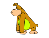 Dibuix Mono enfadat pintat per giselle