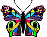Dibuix Papallona pintat per papallona