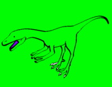 Dibuix Velociraptor II  pintat per marc valldeperas pages