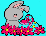 Dibuix Conillet de Pasqua pintat per PIOLYNITUS