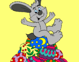 Dibuix Conill de Pasqua pintat per ETNA