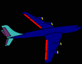 Dibuix Avió pintat per lucia reñe