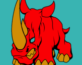 Dibuix Rinoceront II pintat per martí