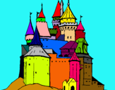 Dibuix Castell medieval pintat per edgar